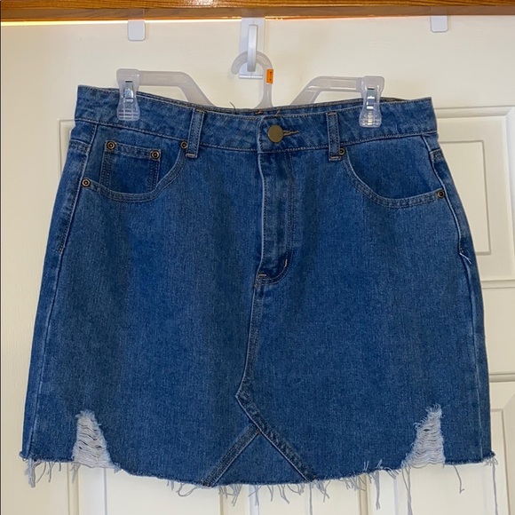 NWOT Denim Mini Skirt - Picture 1 of 4